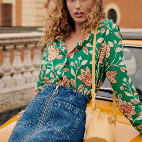 Sezane Tops - NWT Sezane Pierro Shirt in Abstract Floral